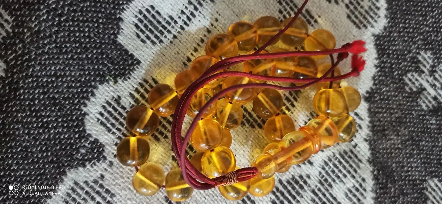 تسبیح سندلوس عسلی شمش درجه یک گرید a|جواهرات|خرم‌آباد, |دیوار