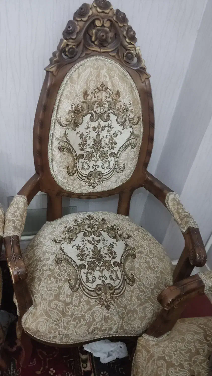 مبل سلطنتی چوب گردو|مبلمان خانگی و میز عسلی|مراغه, |دیوار