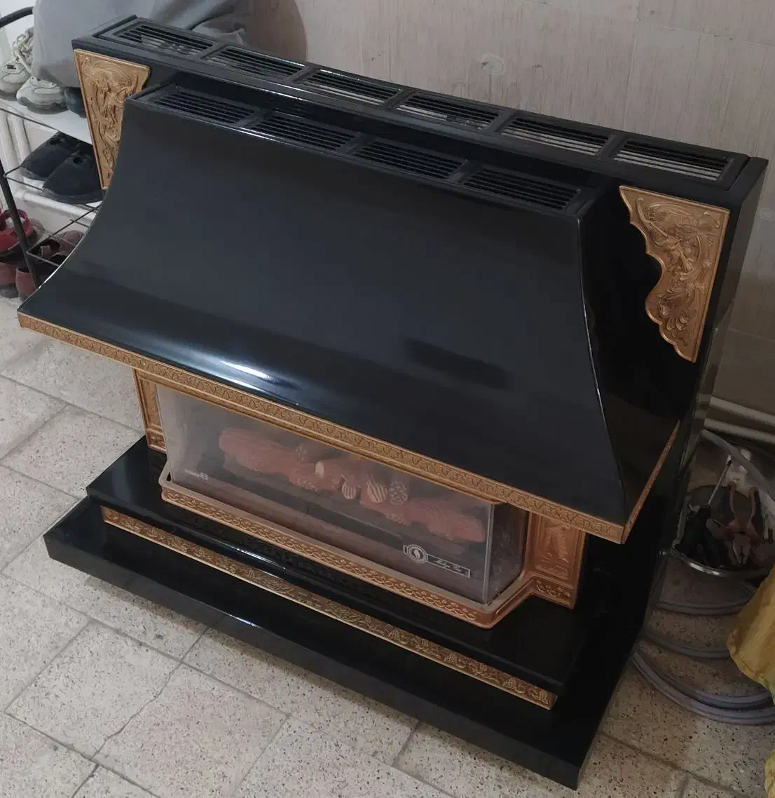 شومینه دوشعله چدنی گلکاران|بخاری، هیتر، شومینه|سلماس, |دیوار