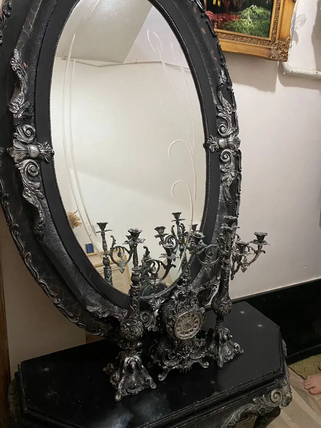 آیینه وشمعدان|آینه|اردبیل, |دیوار