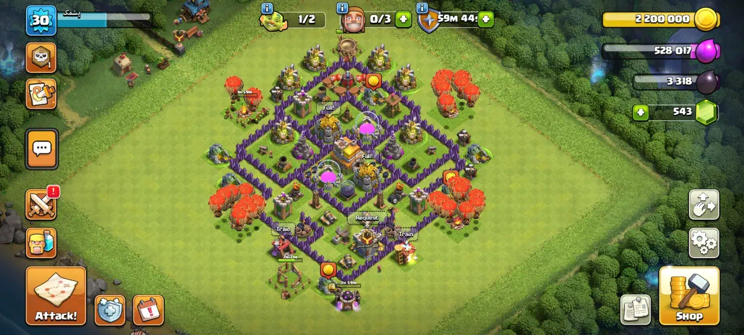 اکانت کلش تان ۷|کنسول، بازی ویدئویی و آنلاین|رامسر, |دیوار