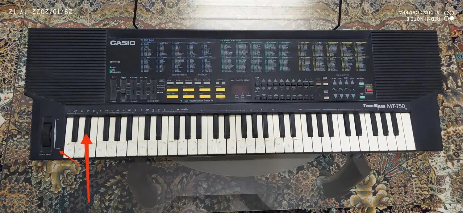 ارگ کاسیو mt750|پیانو، کیبورد، آکاردئون|بیرجند, |دیوار