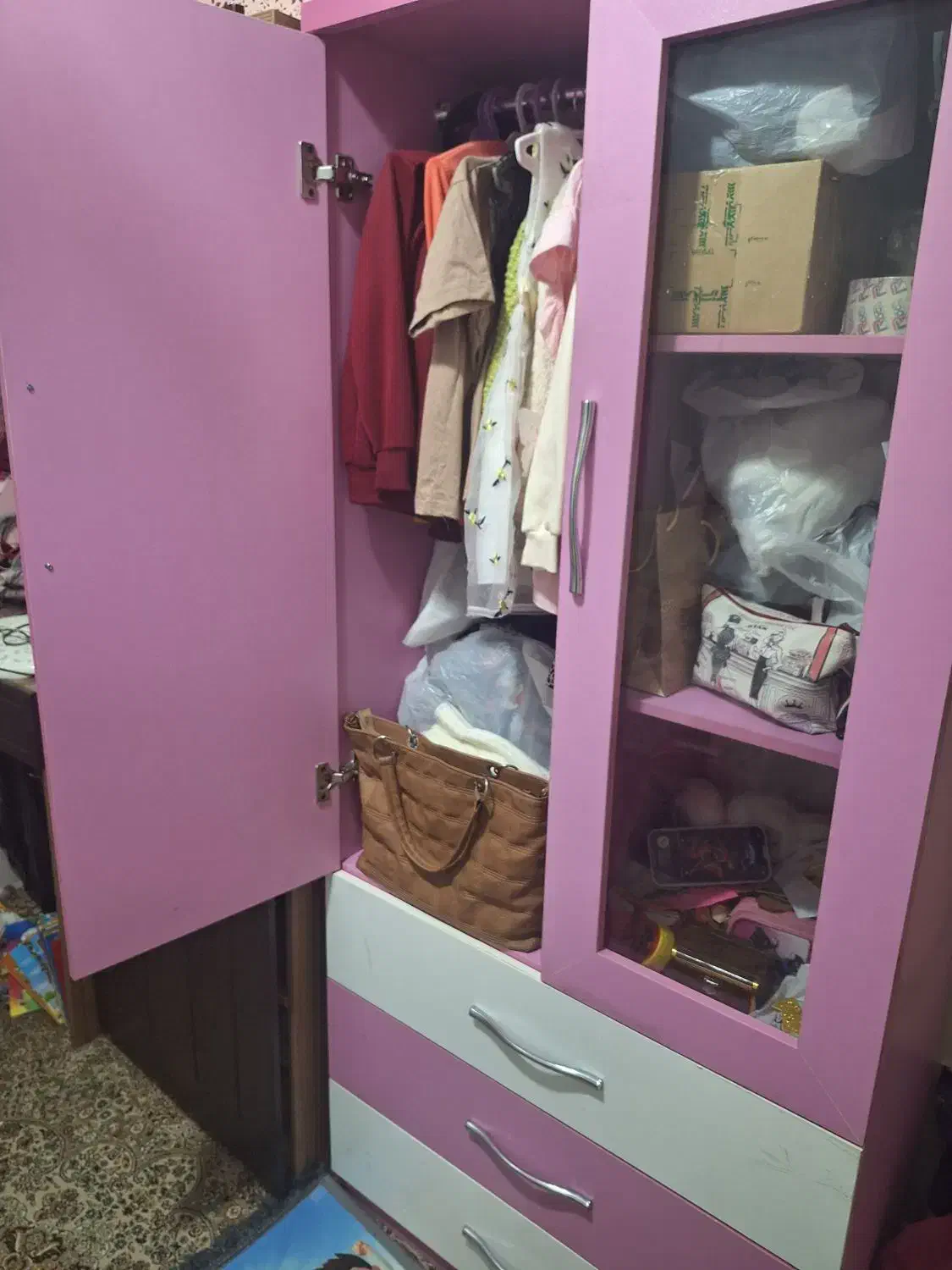 کمد کودک دخترانه کاملا سالم|جاکفشی، کمد، دراور|فردیس, شهرک ۱۱۰|دیوار