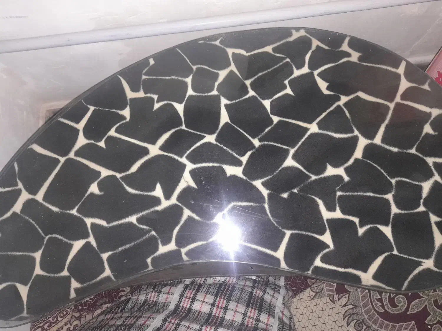 مبل ال مخمل چرم ۷نفره با بلشت|مبلمان خانگی و میز عسلی|آمل, |دیوار