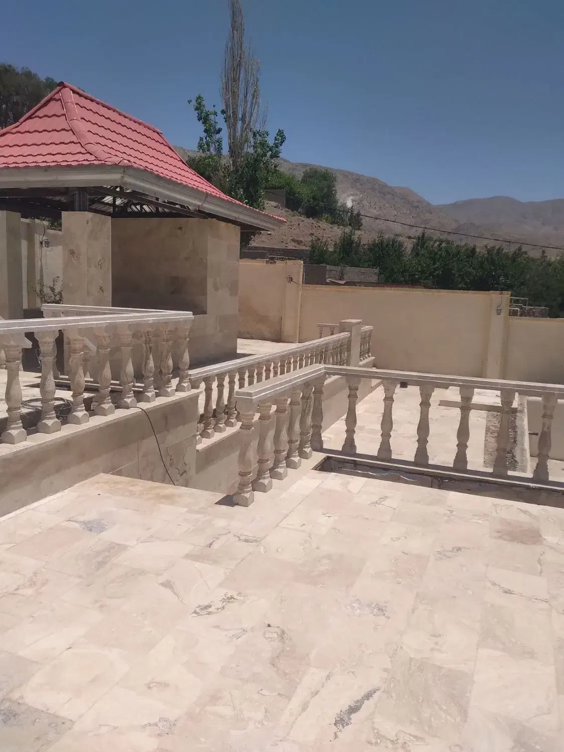 شومینه آبنما باربیکیو نرده سنگی|بخاری، هیتر، شومینه|کرمان, |دیوار