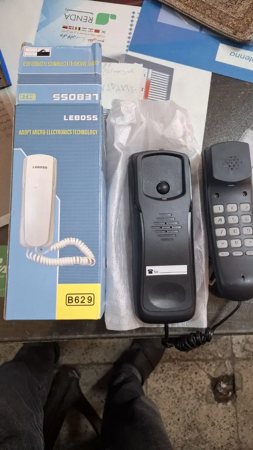 تلفن مخصوص آسانسور رنگ مشکی|تلفن رومیزی|ملایر, |دیوار