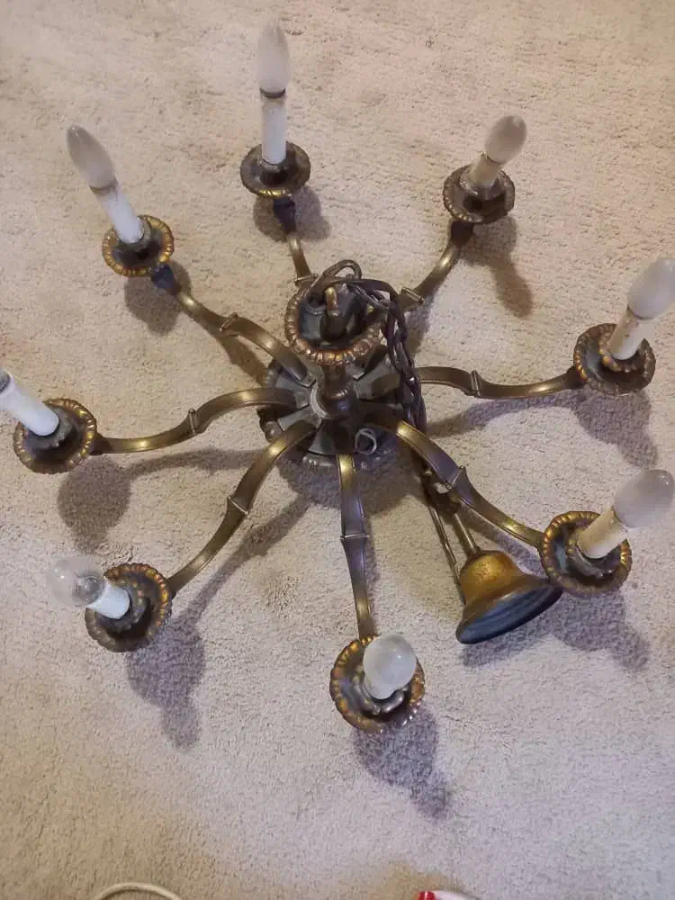 لوستر برنز آنتیک  فرانسه|لوستر و چراغ آویز|کرج, فاز ۱ مهرشهر|دیوار