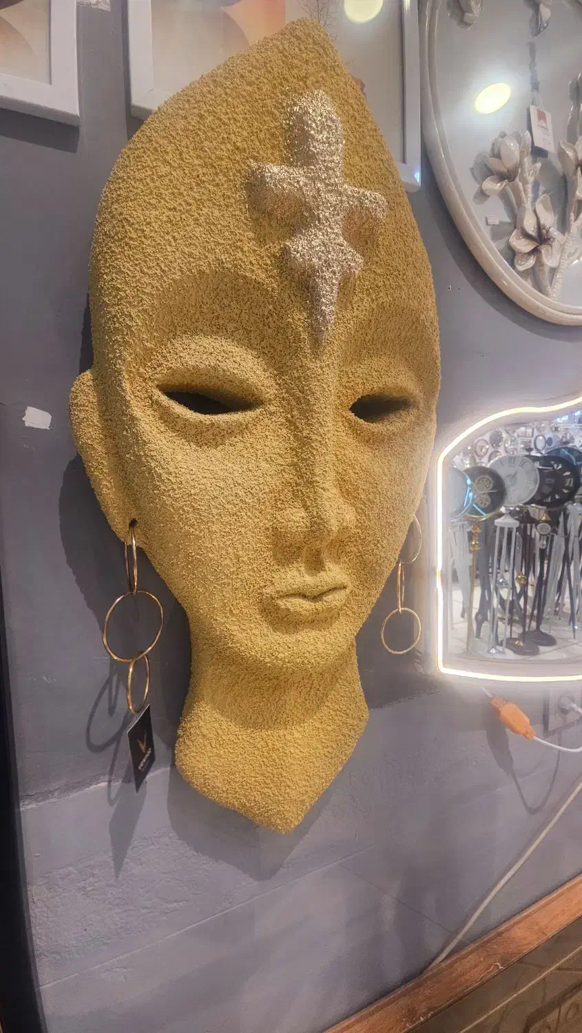 مجسمه دیوارکوب صورتک آفریقایی|مجسمه، تندیس، ماکت|مشهد, توس (بلوار توس)|دیوار