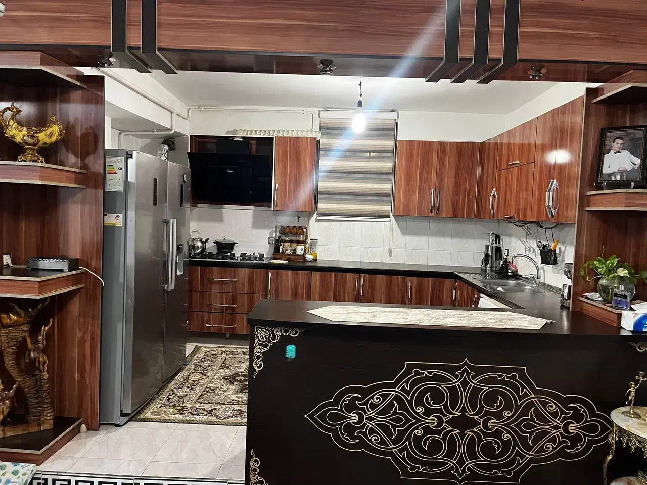ست کامل کابینت جنس ام دی اف جادار درحد نو|آب‌چکان و نظم‌دهنده ظروف|کنگاور, |دیوار