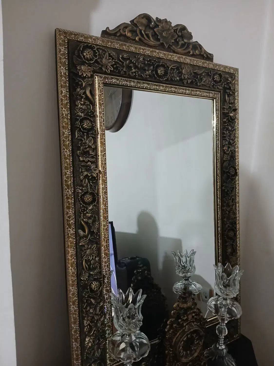 اینه شمعدان|آینه|فومن, |دیوار