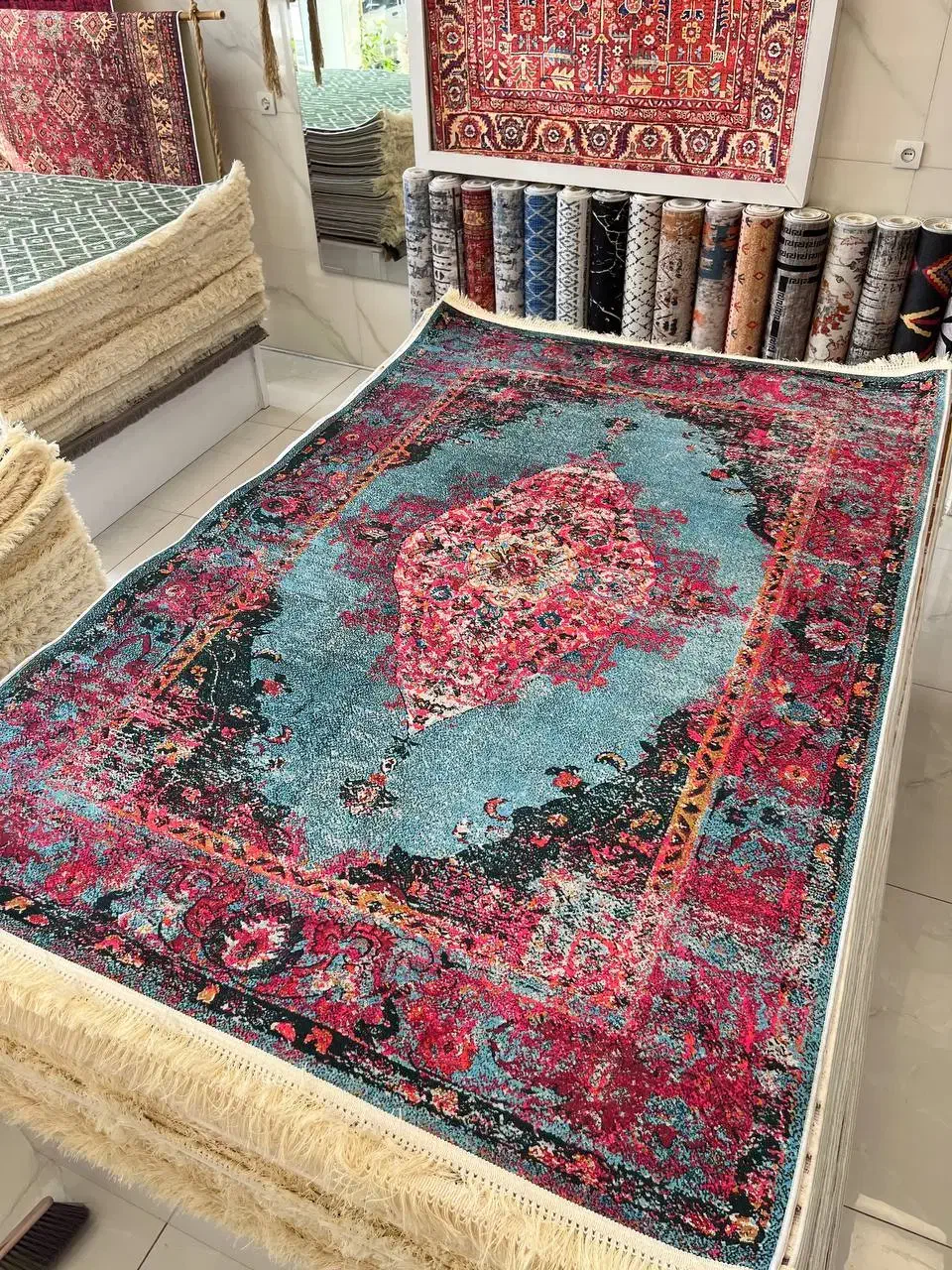فرشینه ۱۵۰ در۲۲۵ چهار متری نو|فرش|بابل, |دیوار