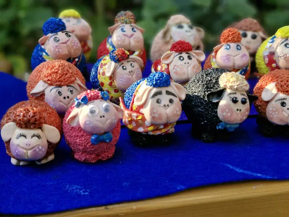 مجسمه فانتزی گوسفند|مجسمه، تندیس، ماکت|لنگرود, |دیوار