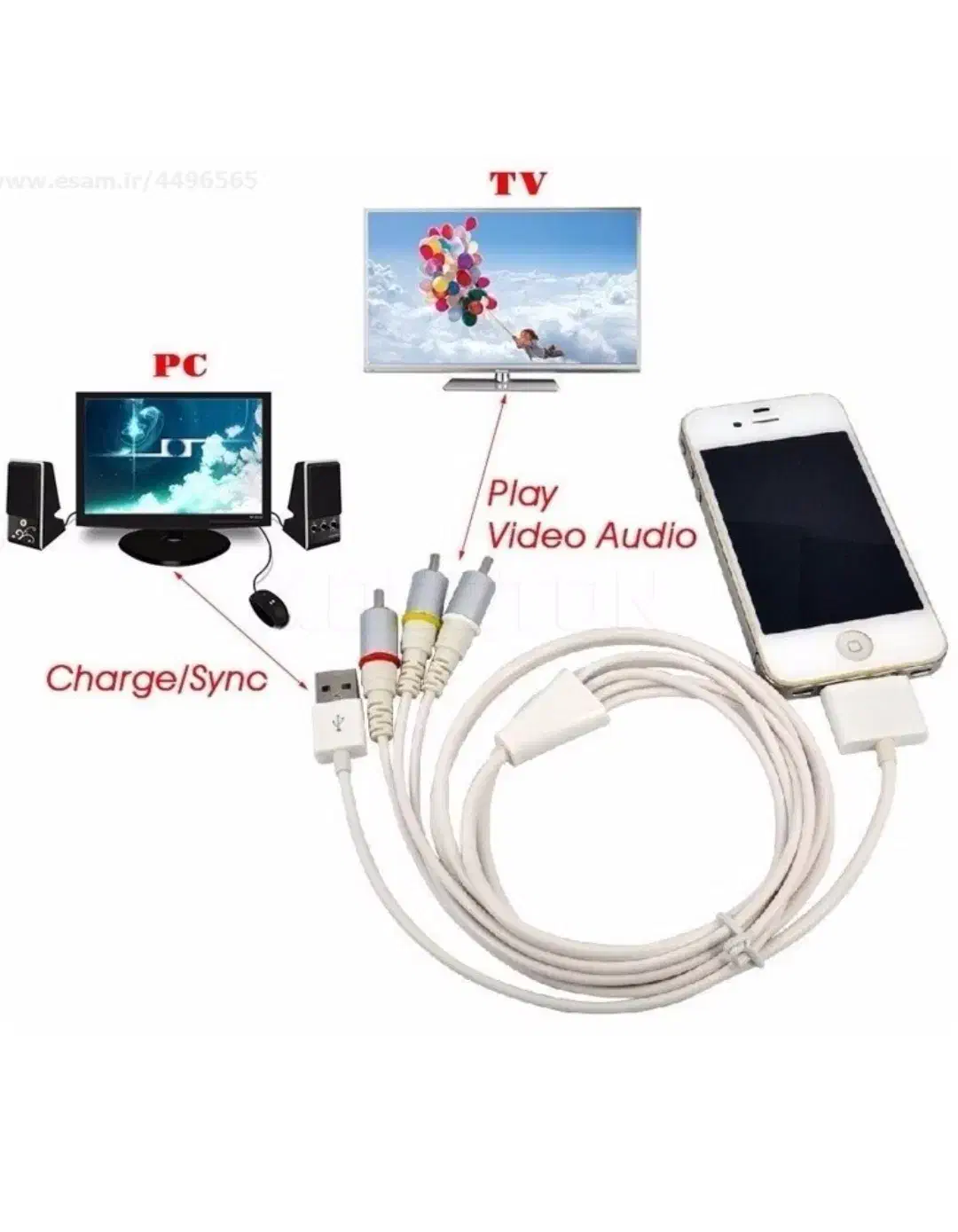 کابل تلویزیون برای ایپاد|صوتی و تصویری|زنجان, |دیوار