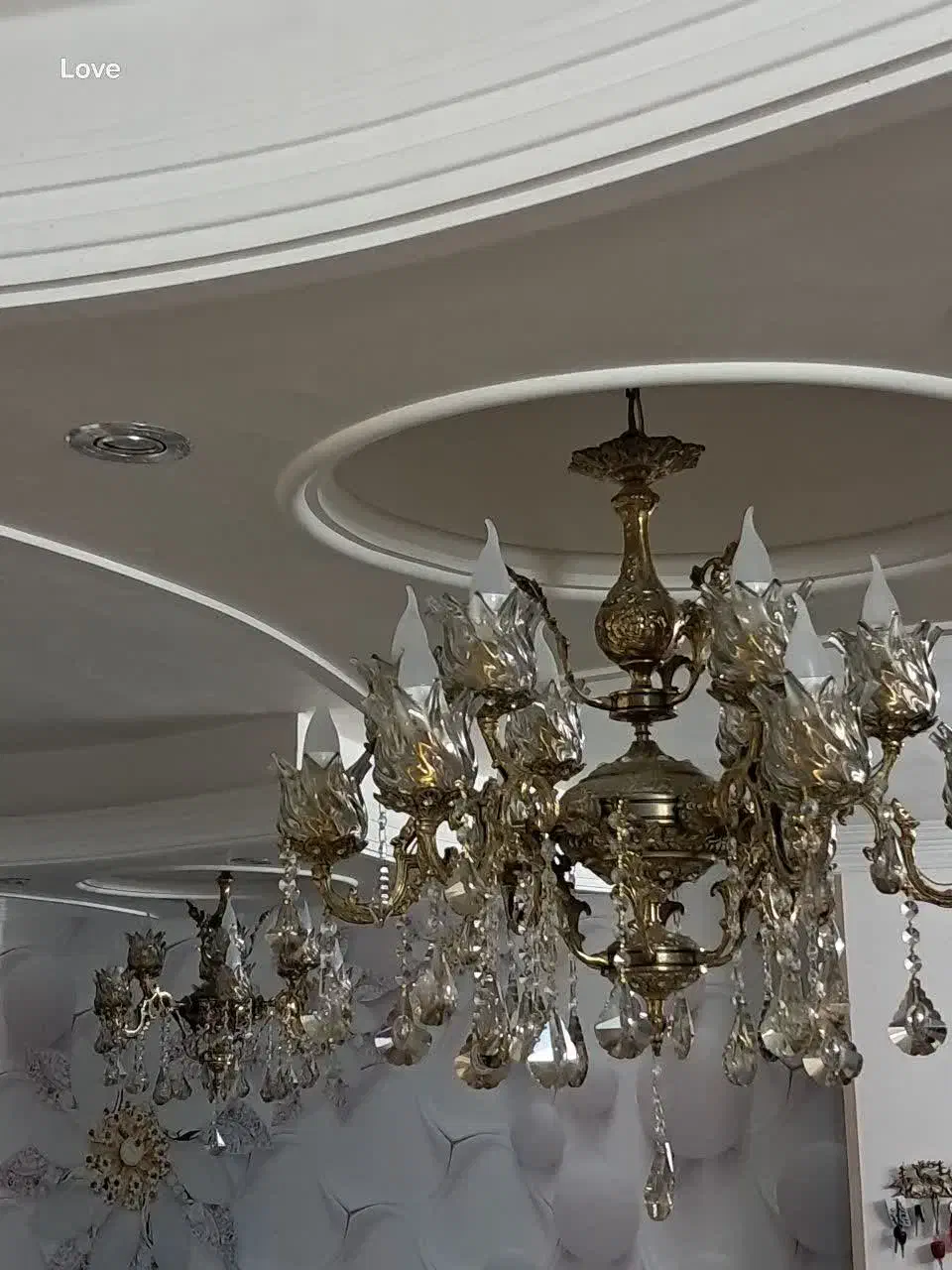 لوستر ۶ شاخه دوتایی که ۱۲ شاخه میشه|لوستر و چراغ آویز|سمنان, |دیوار