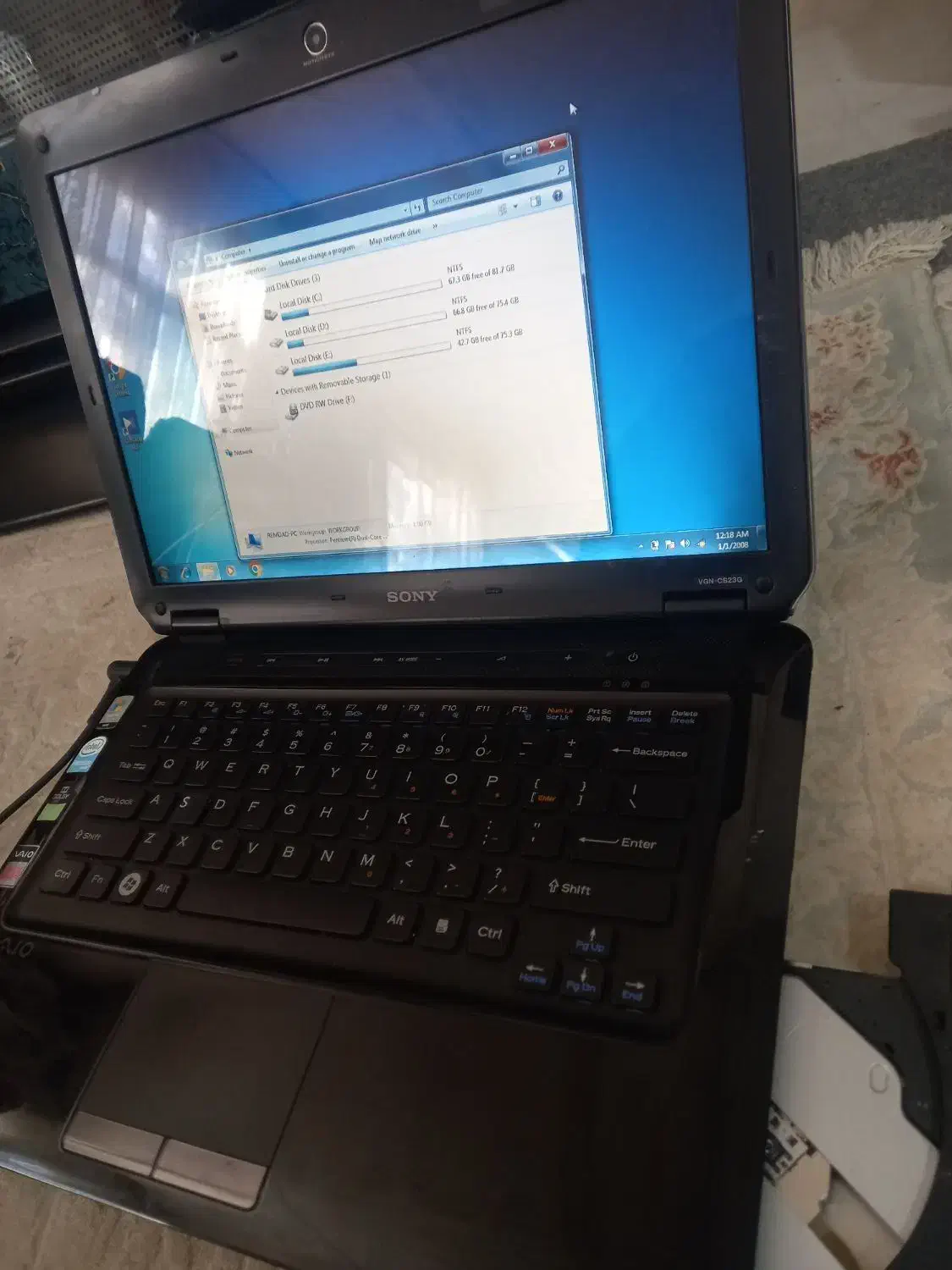 لپ‌تاپ سونی وایو مدلجی اس ۳۲۳امریکایی|رایانه همراه|کرج, گلستان|دیوار