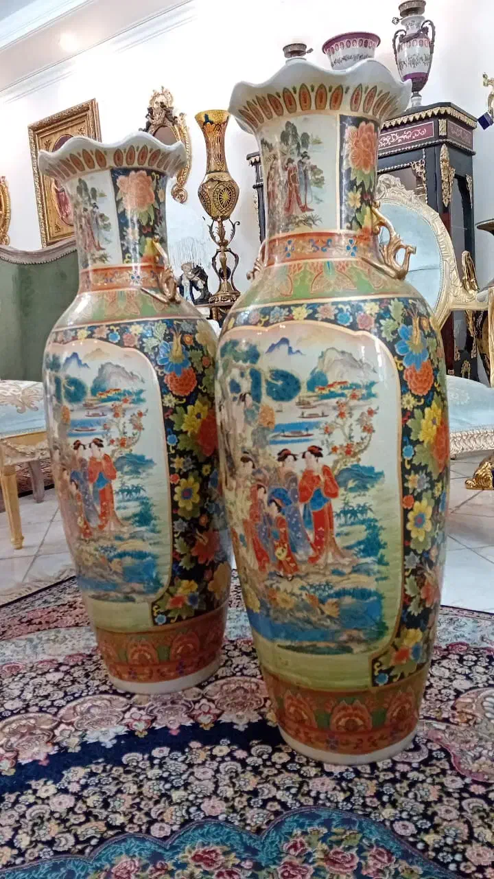 جفت گلدان بزرگ کنارسالنی ۹۰سانتی|صنایع دستی و سایر لوازم تزئینی|تهران, قلهک|دیوار