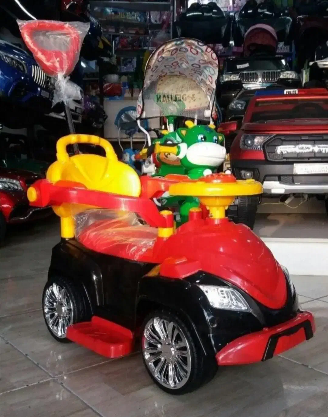 ماشین دسته دار کودک موزیکال مجیکار و بی ام و|اسباببازی|اندیشه, اندیشه فاز ۱|دیوار