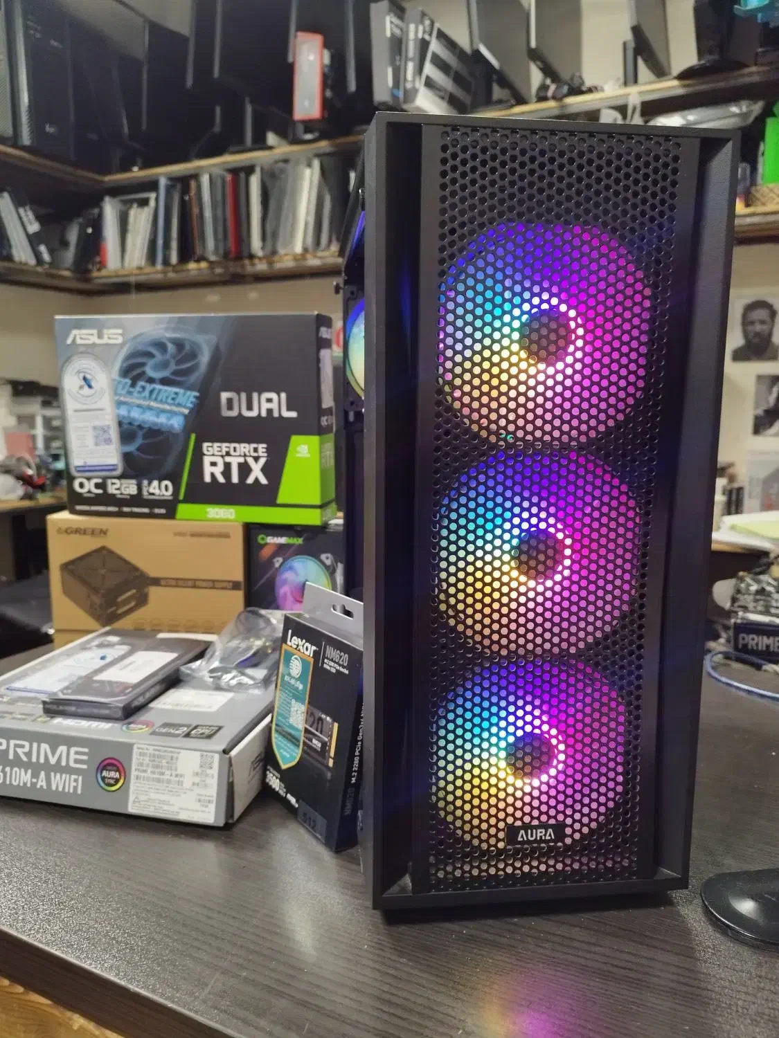 کیس گیمینگ نسل ۱۳ ddr5 h610wifi +RTX 3060 12G asus|رایانه رومیزی|تهران, شیخ هادی|دیوار