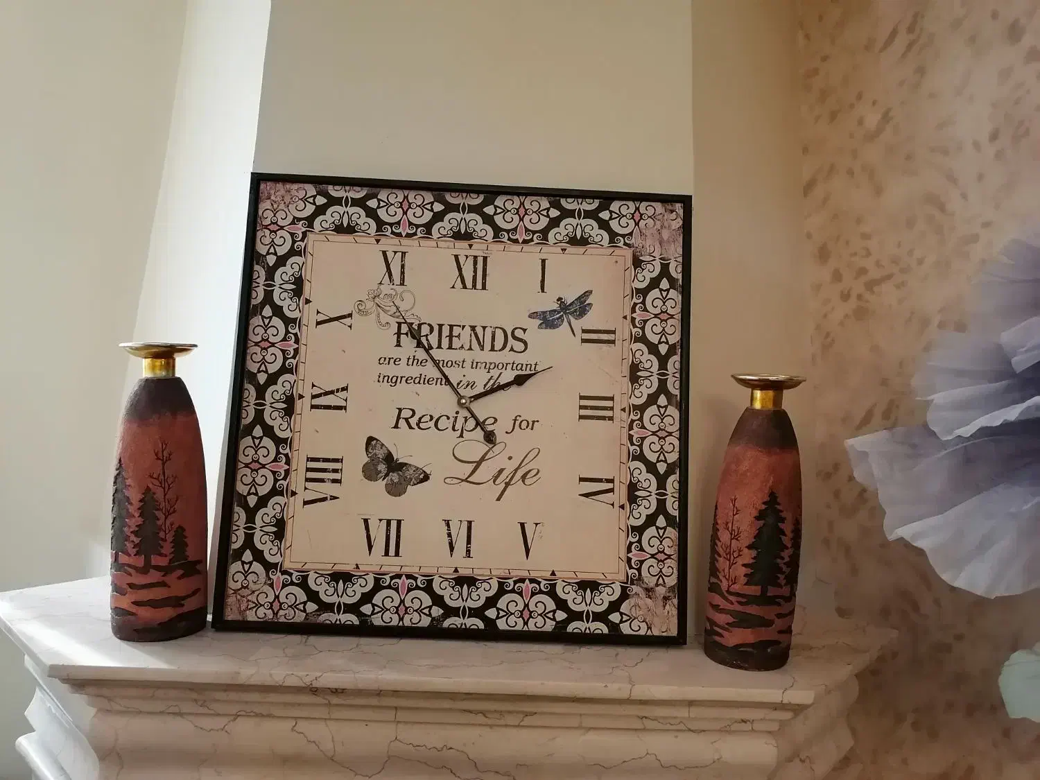 ساعت دیواری ودوعدد شمعدان برند هارمونی|ساعت دیواری و تزئینی|کرج, فاز ۱ مهرشهر|دیوار