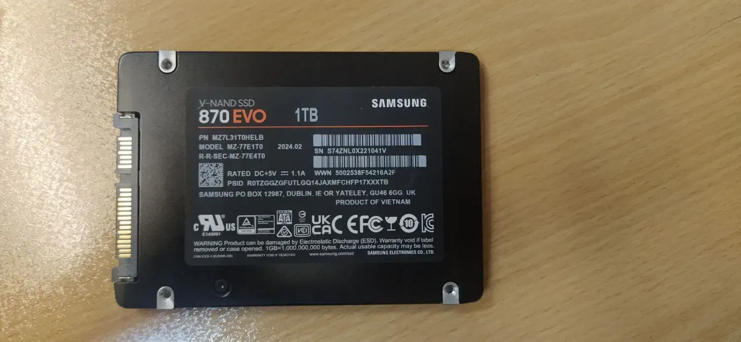 هارد SSD Evo 870 سامسونگ|قطعات و لوازم جانبی رایانه|تهران, شمس‌آباد|دیوار