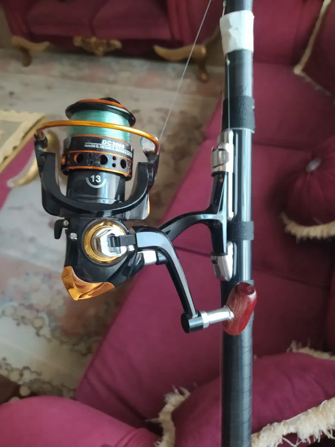 چوب پارتنر۲/۷۰ فایبر قرمزوچرخ ۳۰۰۰|ماهیگیری|صومعهسرا, |دیوار