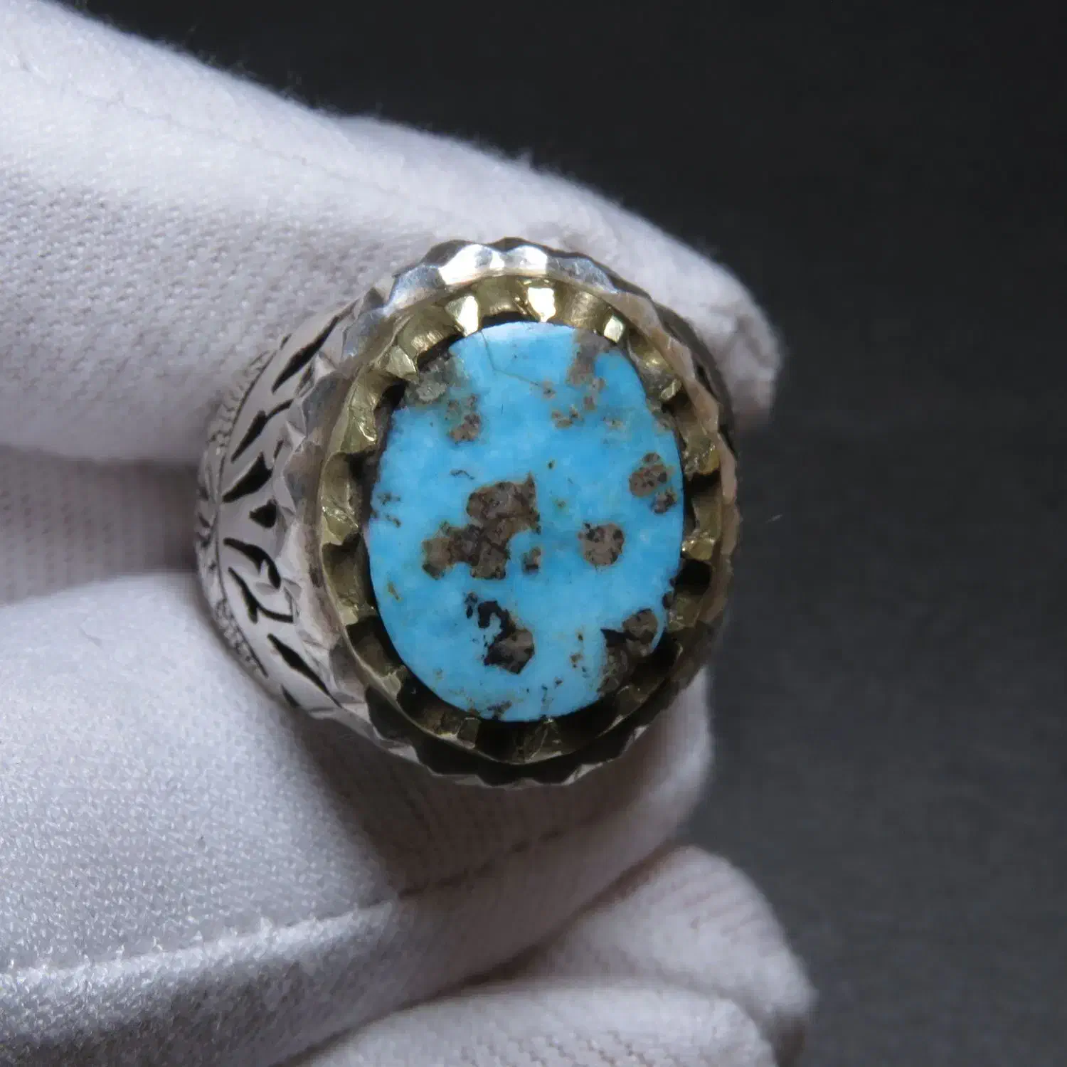 انگشتر نقره فیروزه نیشابوری دست ساز|جواهرات|شاهرود, |دیوار