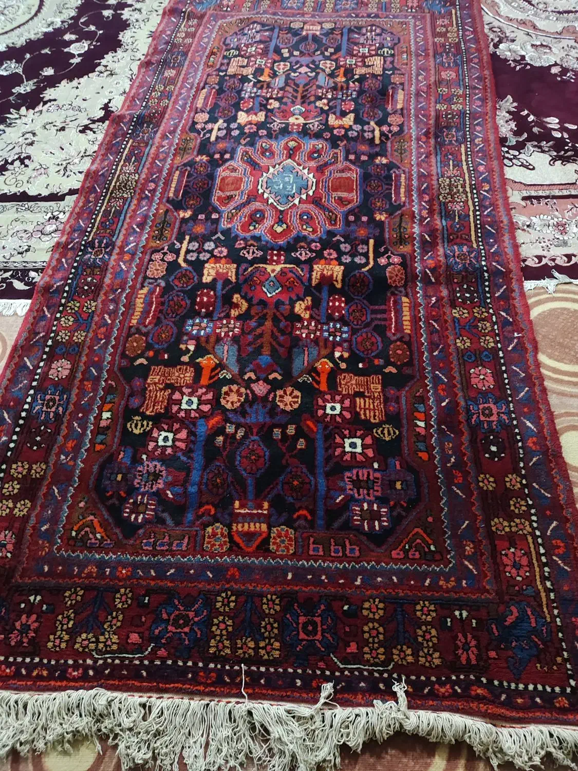 فرش دستبافت اصلی|فرش|درب گنبد, |دیوار