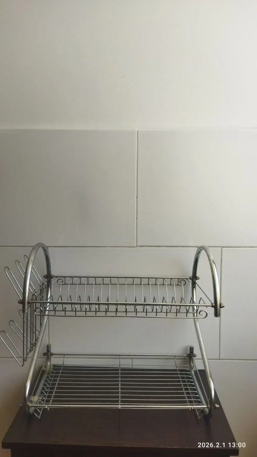 آبچکان استیل|آب‌چکان و نظم‌دهنده ظروف|برخوار, |دیوار