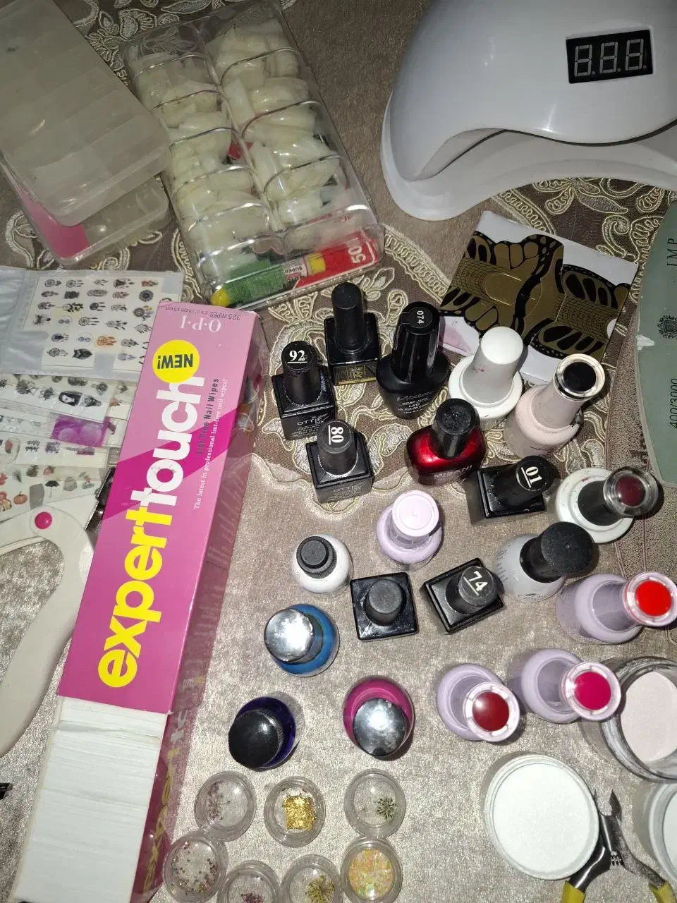 وسایل کاشت ناخن با کیف بزرگ|آرایشی، بهداشتی، درمانی|تبریز, |دیوار