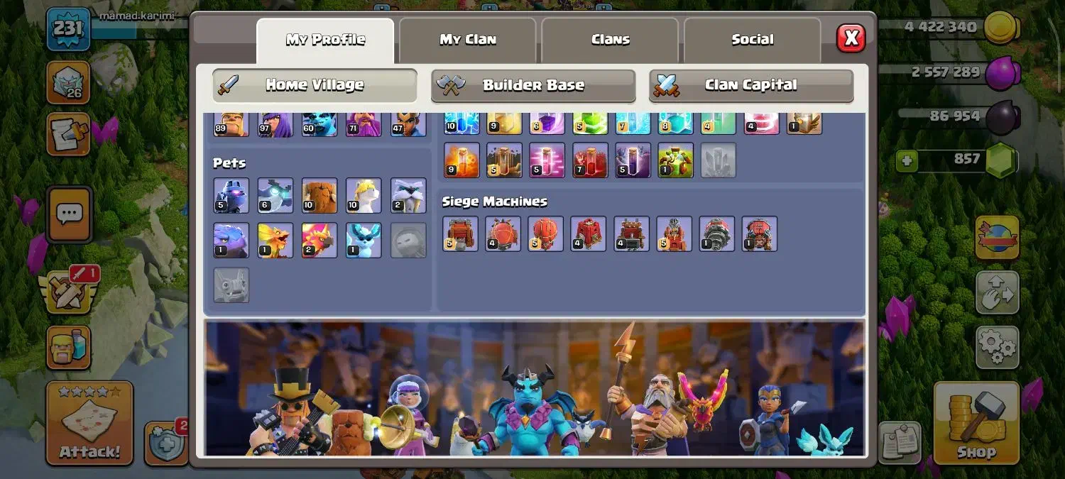 اکانت کلش  تان 17|کنسول، بازی ویدئویی و آنلاین|کازرون, |دیوار