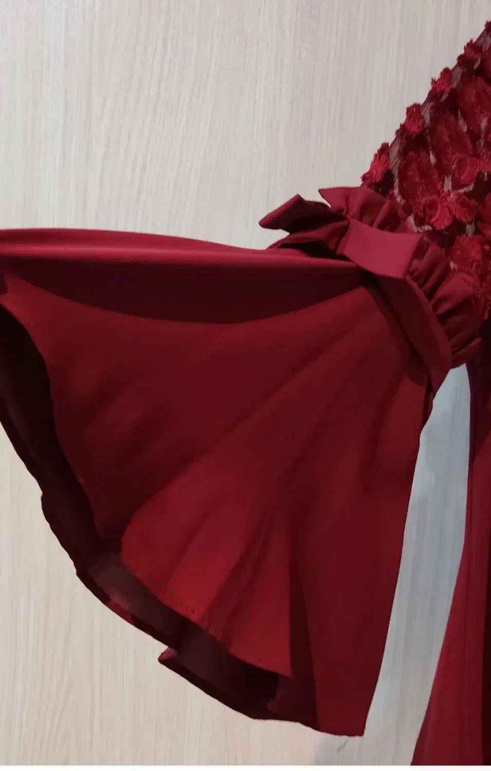 شومیز زرشکی آستین گیپوری|لباس|اصفهان, گلزار|دیوار