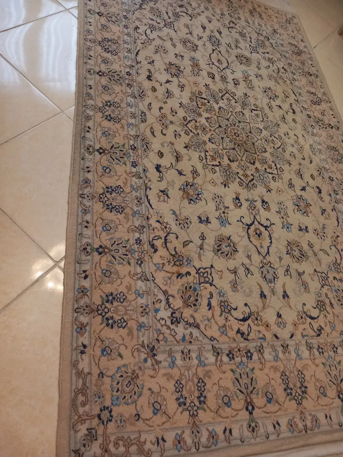 جفت ذرع ونیم با قالیچه دستبافت سالم  باهم ۴۰ م|فرش|تهران, ازگل|دیوار