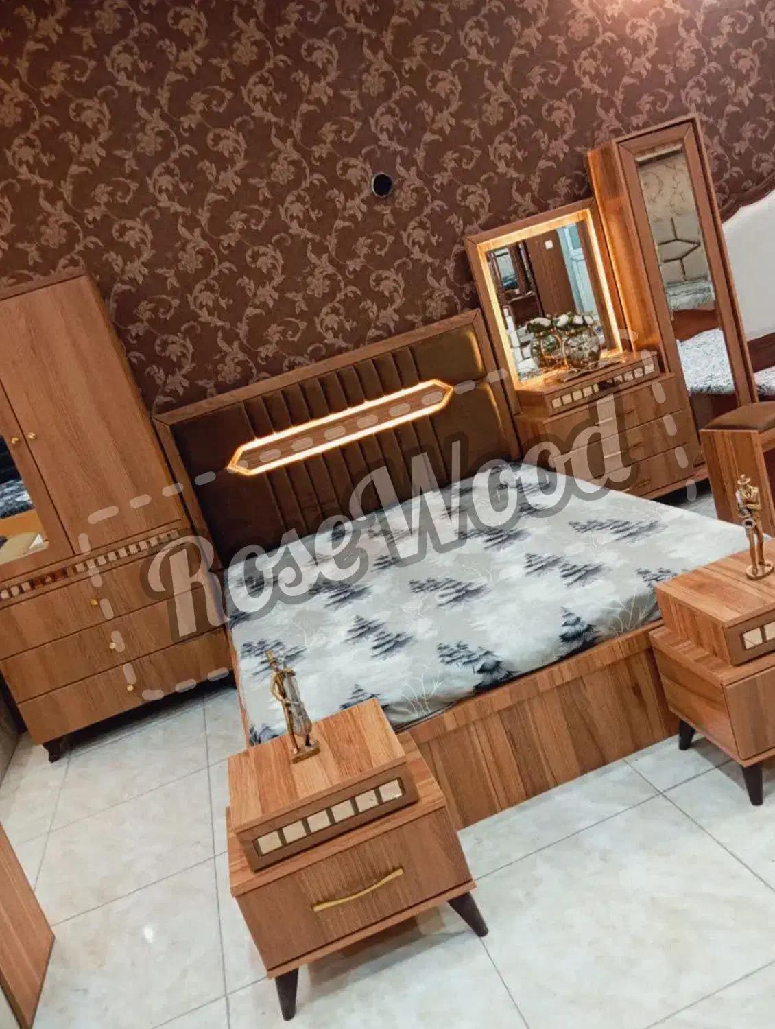 سرویس خواب مدل ماهور فندقی|تخت و سرویس خواب|قم, زاویه|دیوار