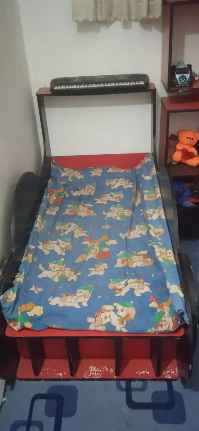 تخت خواب کودک|تخت و سرویس خواب|چوار, |دیوار