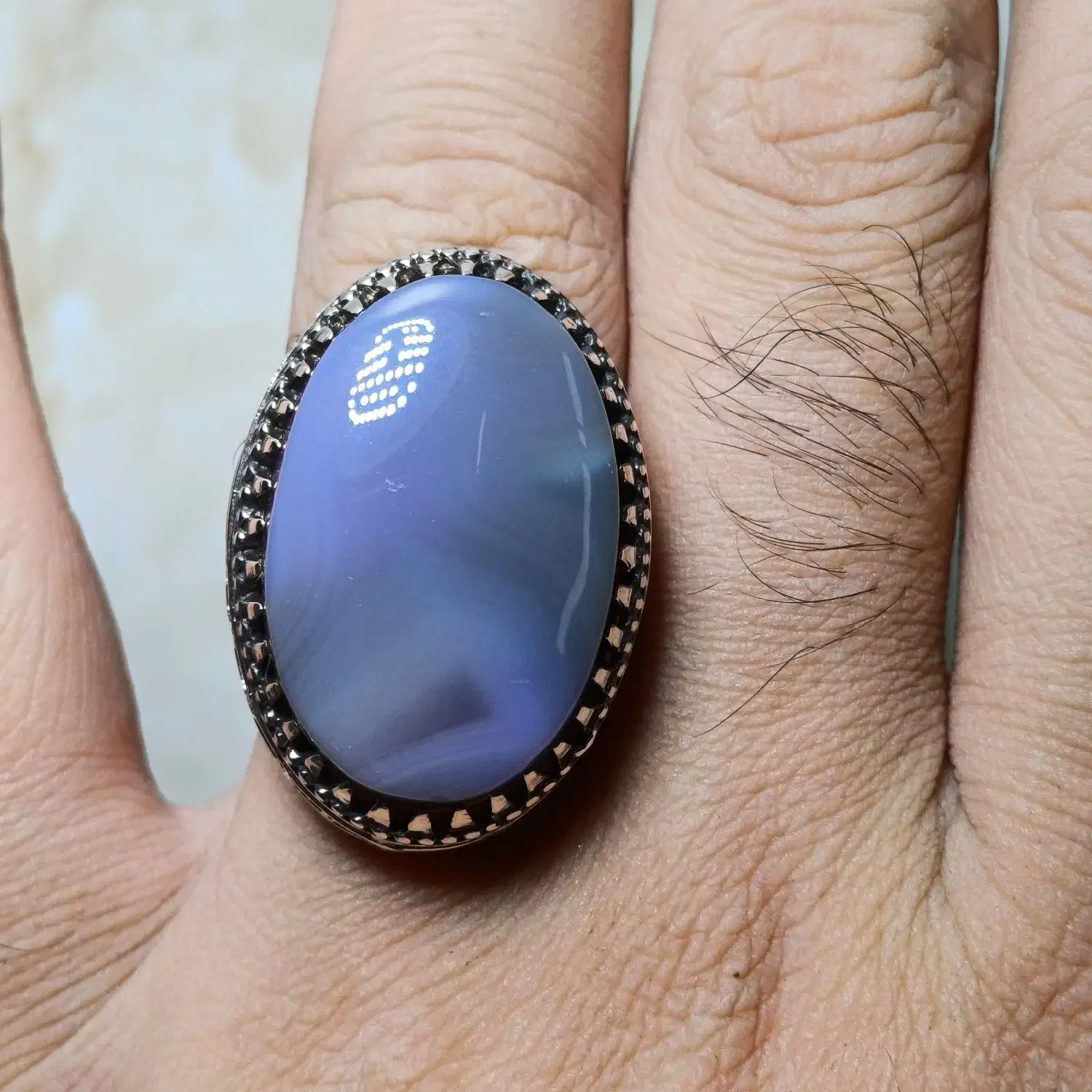 انگشتر نقره عقیق کبود یمن طبیعی|جواهرات|تهران, امام زاده حسن|دیوار