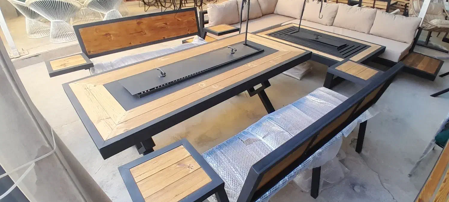 میز آتشدان و آتشدان باغی طرح رواینا پیلاس msmk|مبلمان خانگی و میز عسلی|چهارباغ, |دیوار