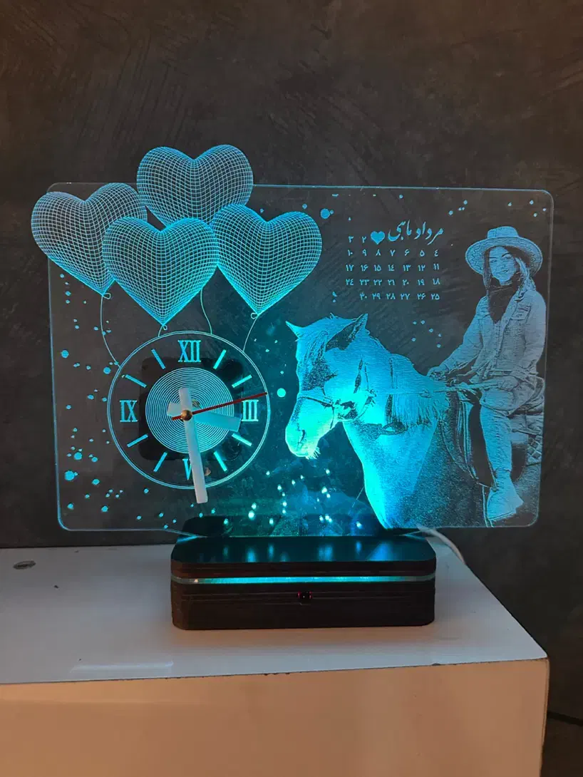 تندیس‌ نوری سفارشی کادو تولد|چراغ خواب و آباژور|شیراز, ارم|دیوار