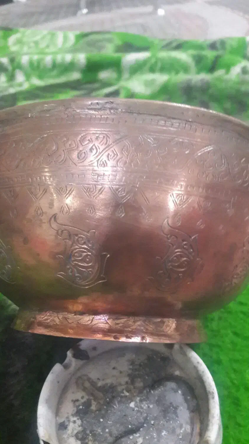 یک عدد کاسه مسی قدیمی بدون ایراد|کلکسیون اشیاء عتیقه|نقده, |دیوار