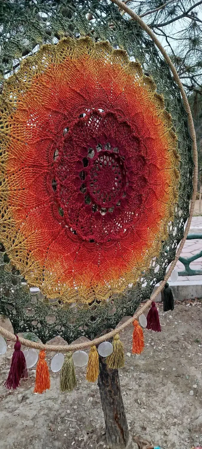 ماندالا دستباف دیوار کوب|صنایع دستی و سایر لوازم تزئینی|تهران, شهرآرا|دیوار