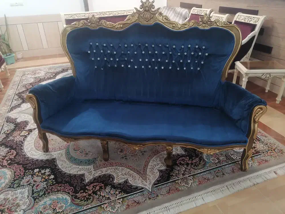 مبل7نفره چوب|مبلمان خانگی و میز عسلی|مبارکه, |دیوار