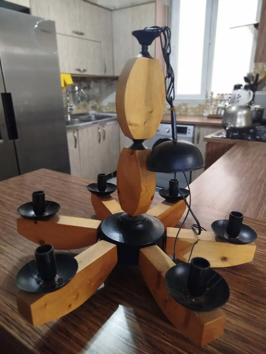 لوستر چوبی|لوستر و چراغ آویز|ری, علایین|دیوار