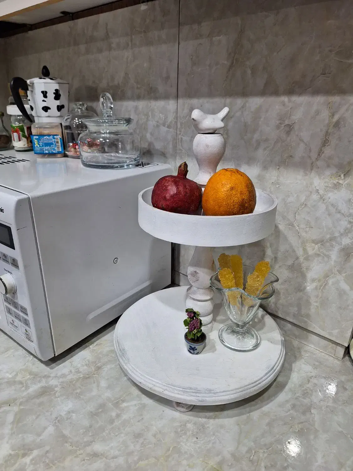 ظرف ۲ طبقه چوبی کار دست مناسب چیدمان شب یلدا و....|ظروف سرو و پذیرایی|مشهد, رضاشهر|دیوار