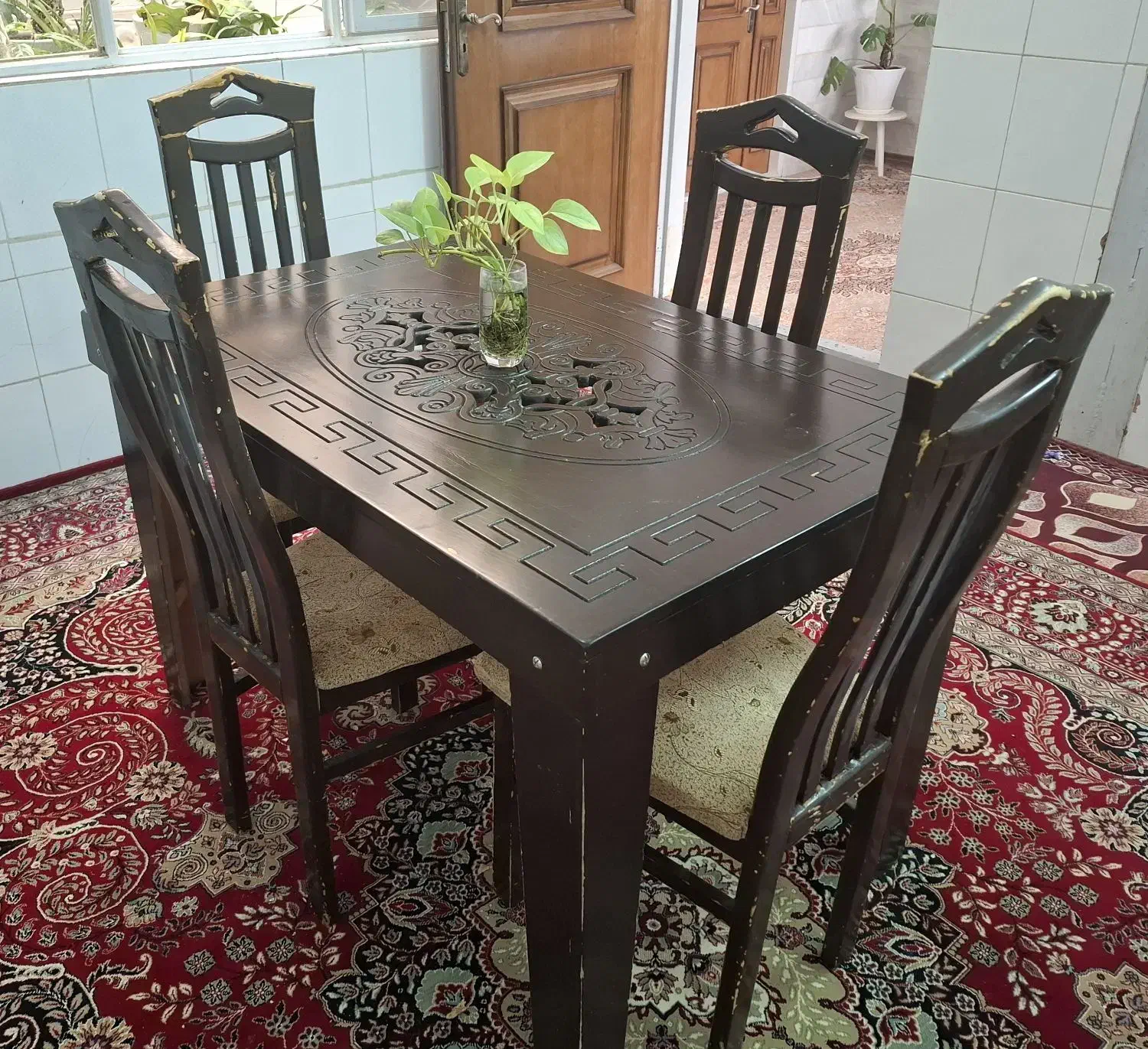 میز ناهار خوری|میز و صندلی غذاخوری|میبد, |دیوار