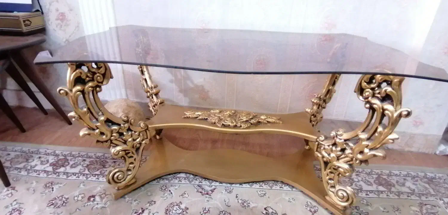 میز عسلی، جلو مبلی طلایی|مبلمان خانگی و میز عسلی|مشهد, الهیه|دیوار