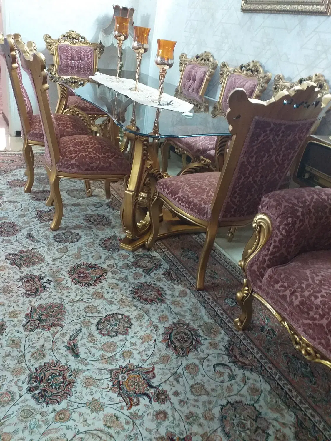 مبل استیل کلاستیک ۹نفره بامیز ناهارخوری ۸نفره|مبلمان خانگی و میز عسلی|تهران, شمشیری|دیوار