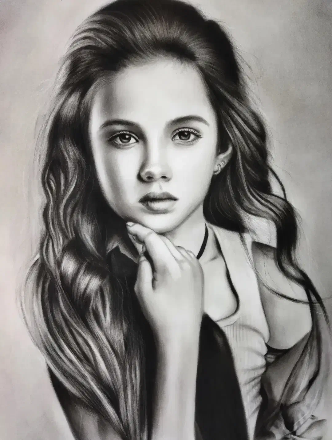 طراحی سیاه قلم|تابلو، نقاشی، عکس|خمین, |دیوار