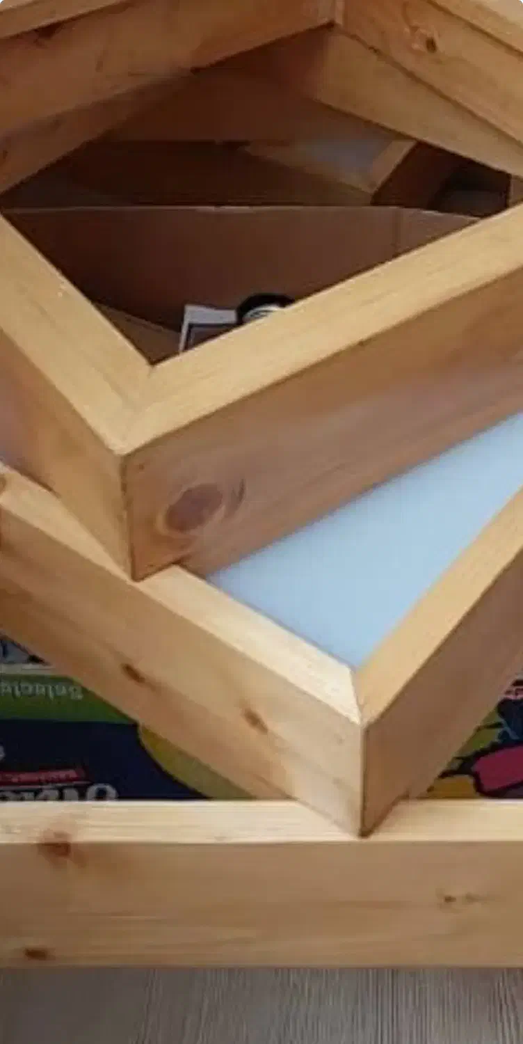 لوستر چوبی برند گل نیلوفری|لوستر و چراغ آویز|تهران, دریا|دیوار