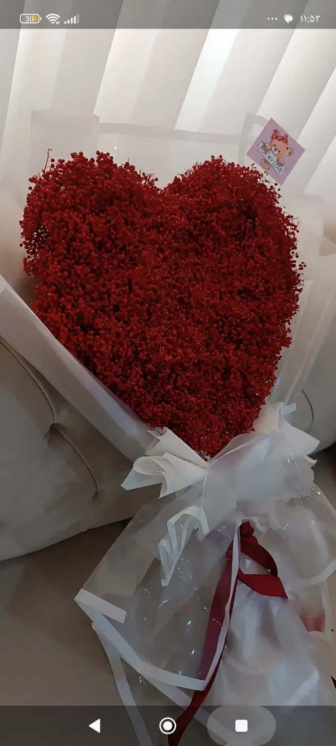 دسته گل قلبی جاودان|گل مصنوعی|گلستان (تهران), |دیوار