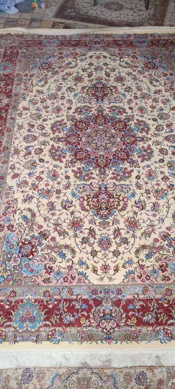 یک جفت فرش دستبافت ۹ متری نو گل ابریشم اعلا|فرش|تهران, نازی‌آباد|دیوار