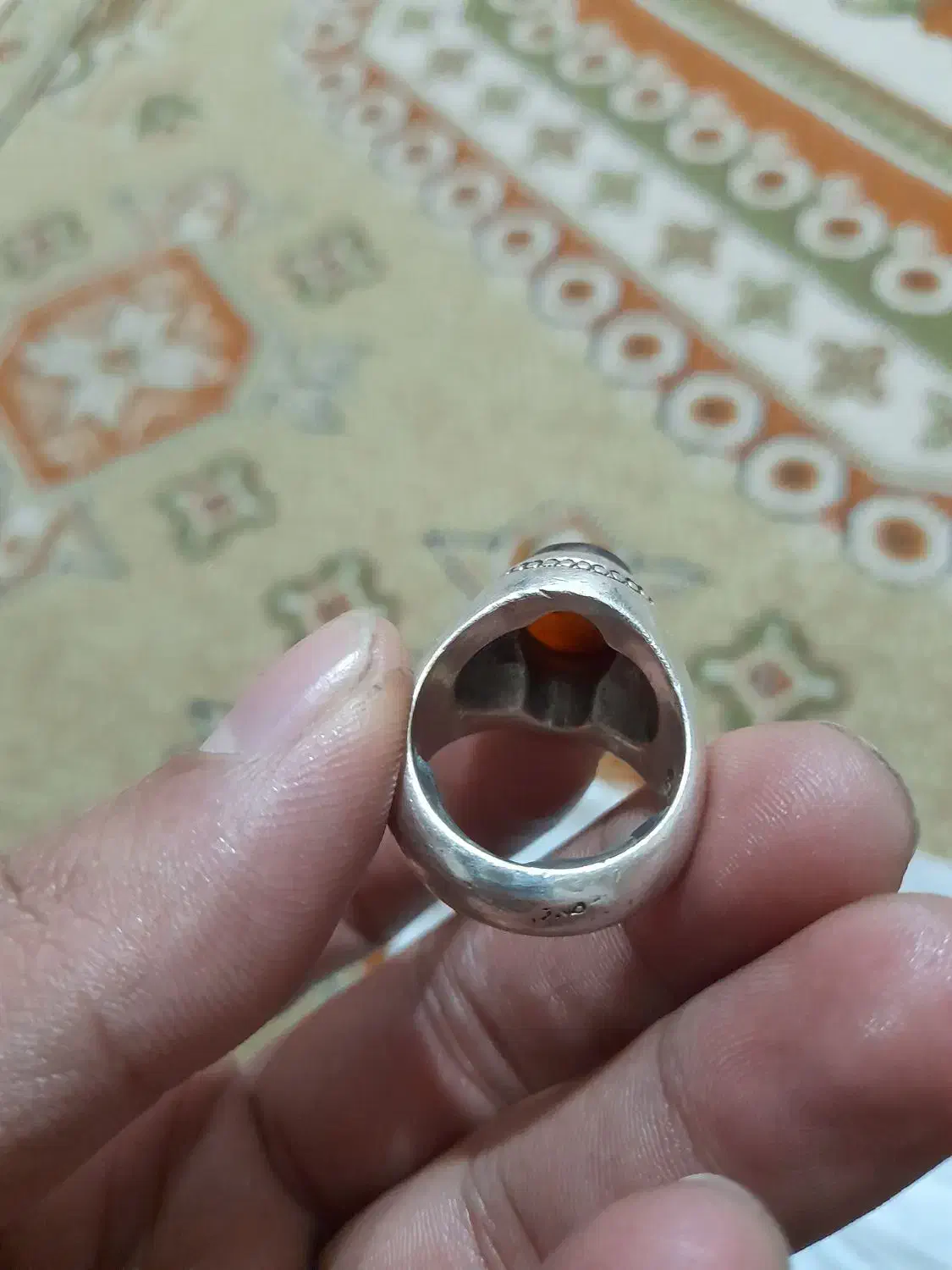 یک انگشتر عقیق یمنی بسیار کهنه کاردست استادصدوقی|جواهرات|مشهد, رسالت|دیوار